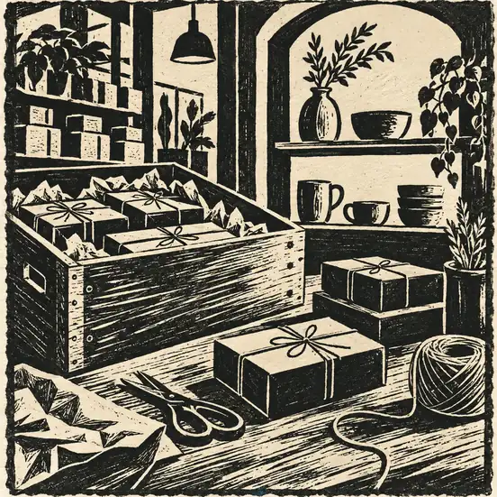Illustration of local businesses equipment and workspace